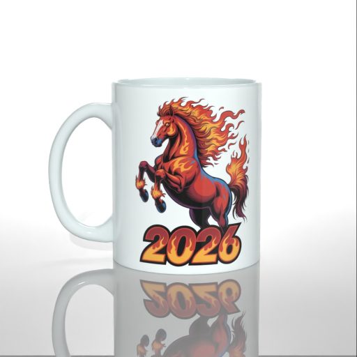 Чашка новорічна кінь 2026