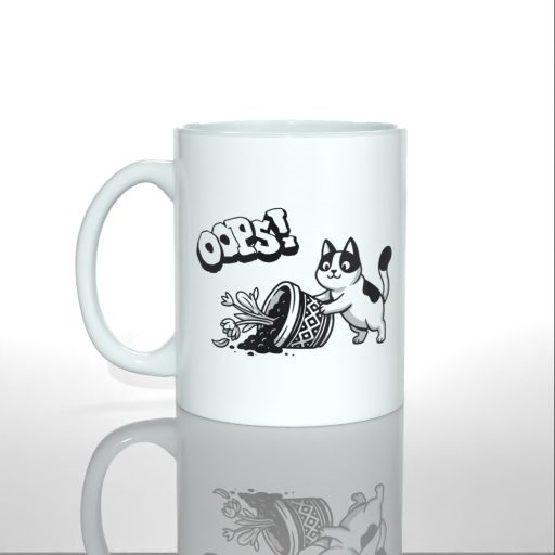 чашка з котом УПС